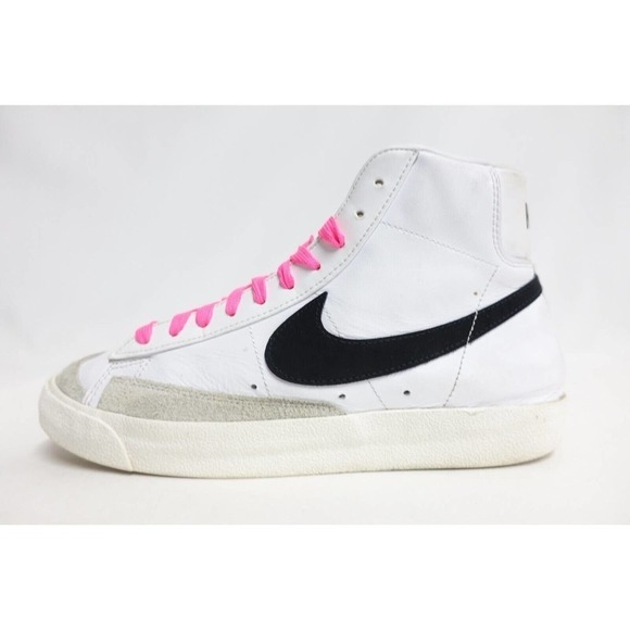 NIKE Men Blazer Mid \'77 Vintage White/Black/Pink Sneakers 10.5US/9.5UK/44.5